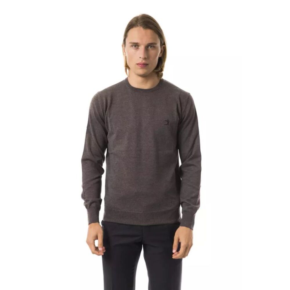 Uominitaliani Gray Merino Wool Men Men's Sweater